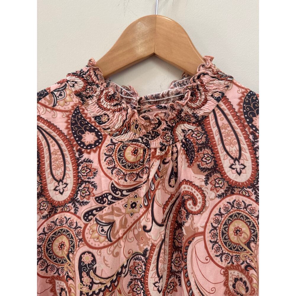 Anthropologie Plus Paisley Cady Tiered Dress Long Sleeve Flowy Babydoll 1X Boho - Picture 3 of 7